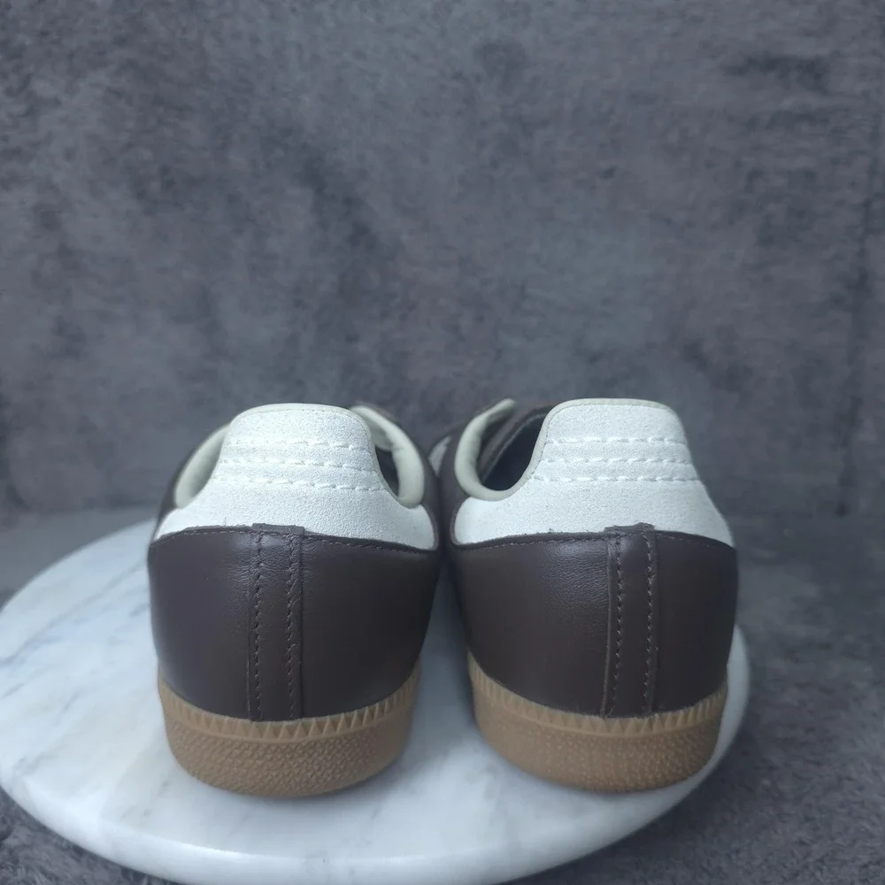 Adidas Samba Shoes Mens Size 11 Brown White Leather Gum Sole Soccer Sneakers